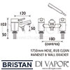 Bristan Oval Bath Shower Mixer Dimensions